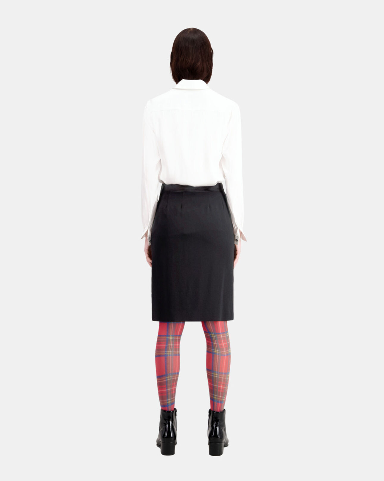 The Kooples WOMEN BLACK black midi pencil skirt