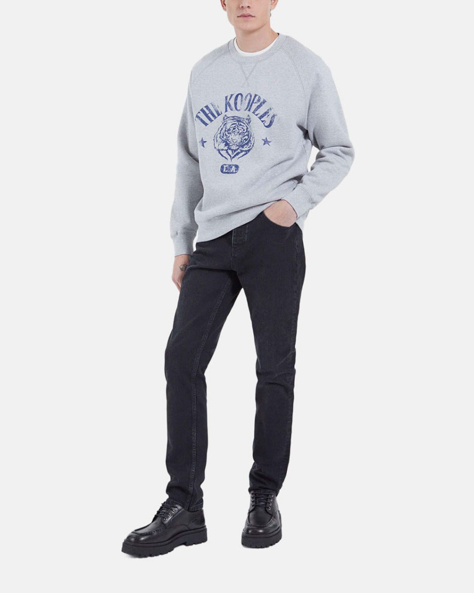 Tiger sweatshirt, MIDDLE GREY MELANGE, hi-res image number null