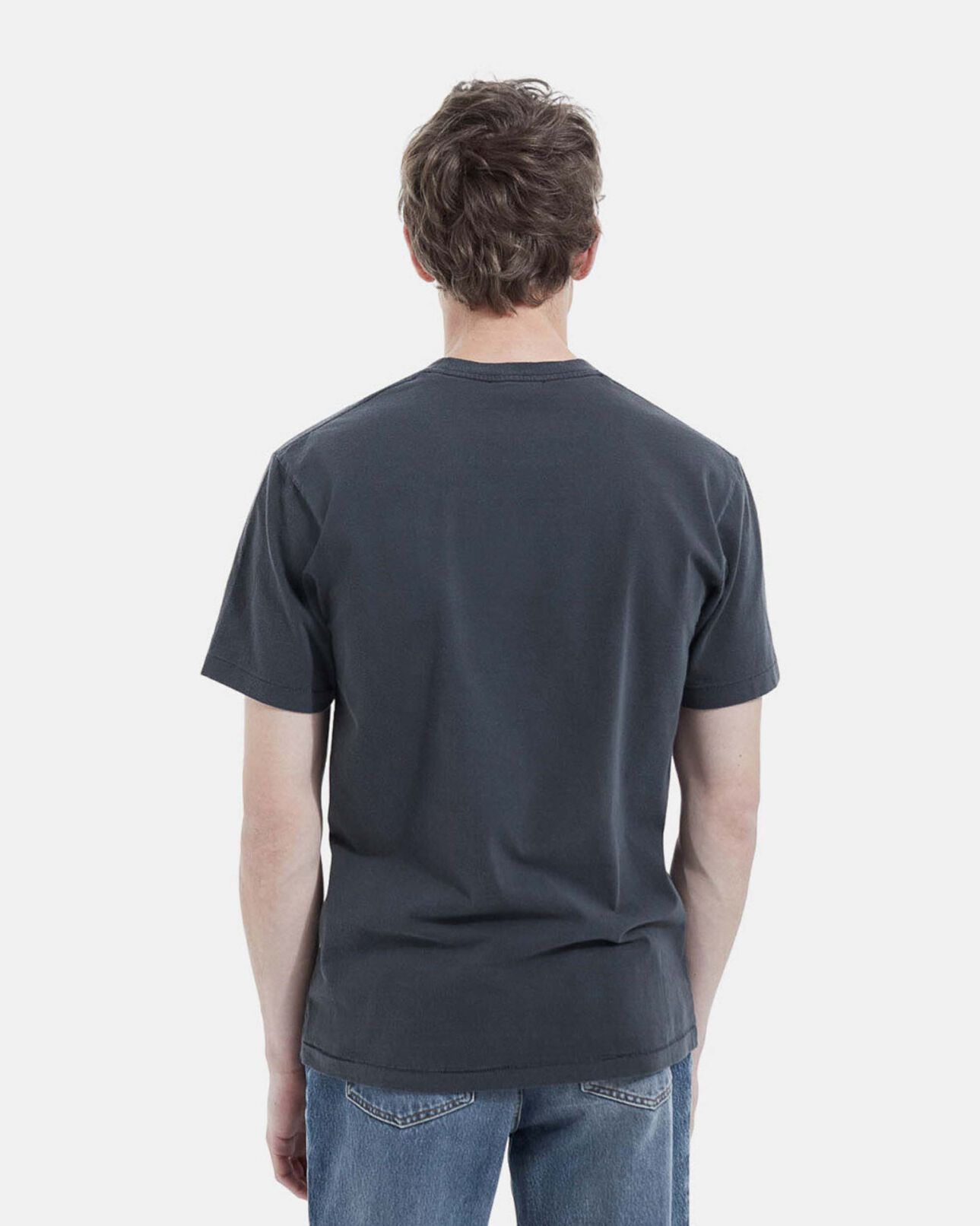 The Kooples HOMME BLACK WASHED t-shirt noir délavé coton à motif rock
