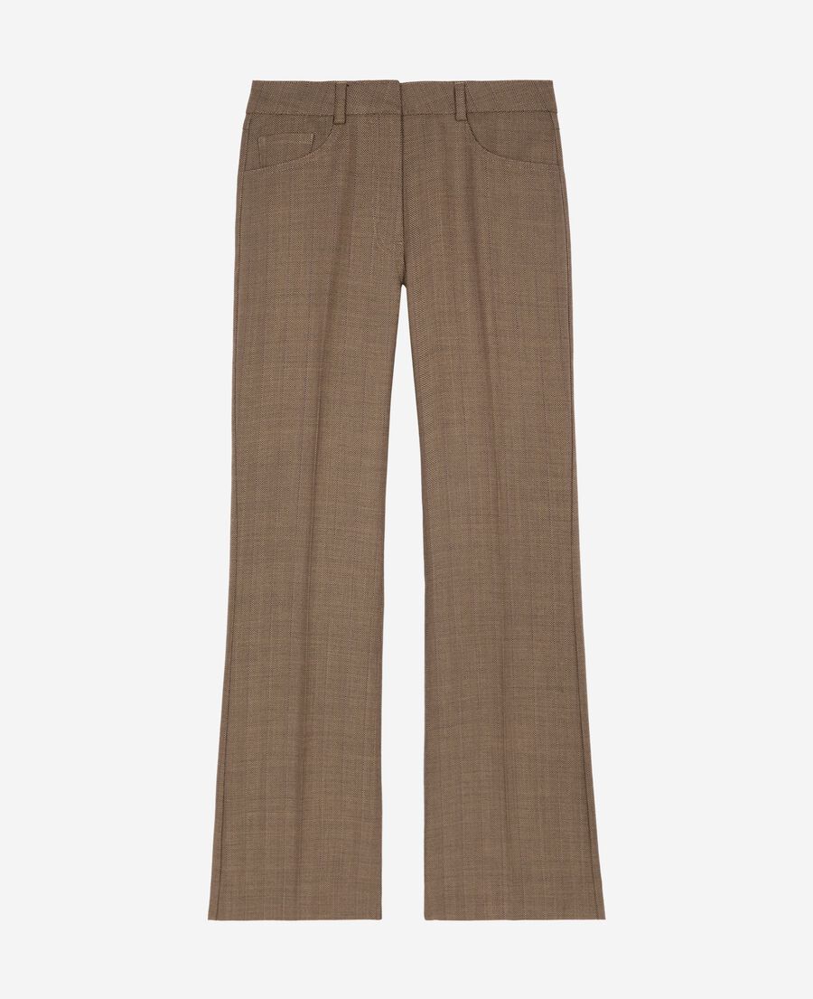 The Kooples FEMME CAMEL pantalon tailleur bootcut camel