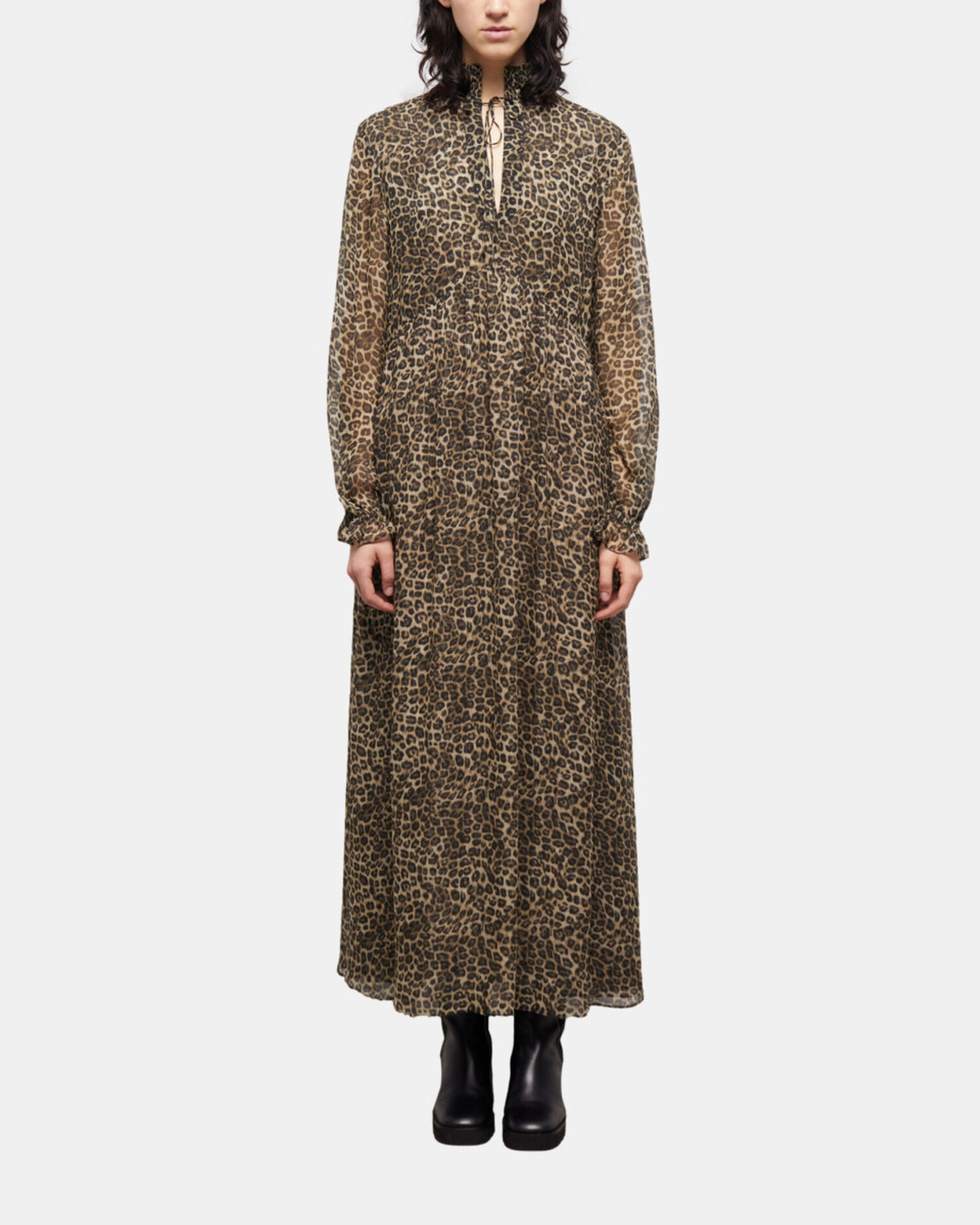 Long leopard print dress, LEOPARD, hi-res image number null