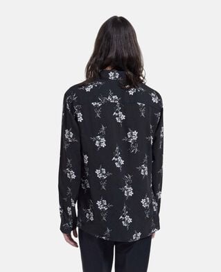 The Kooples HOMME BLACK WHITE chemise fleurie