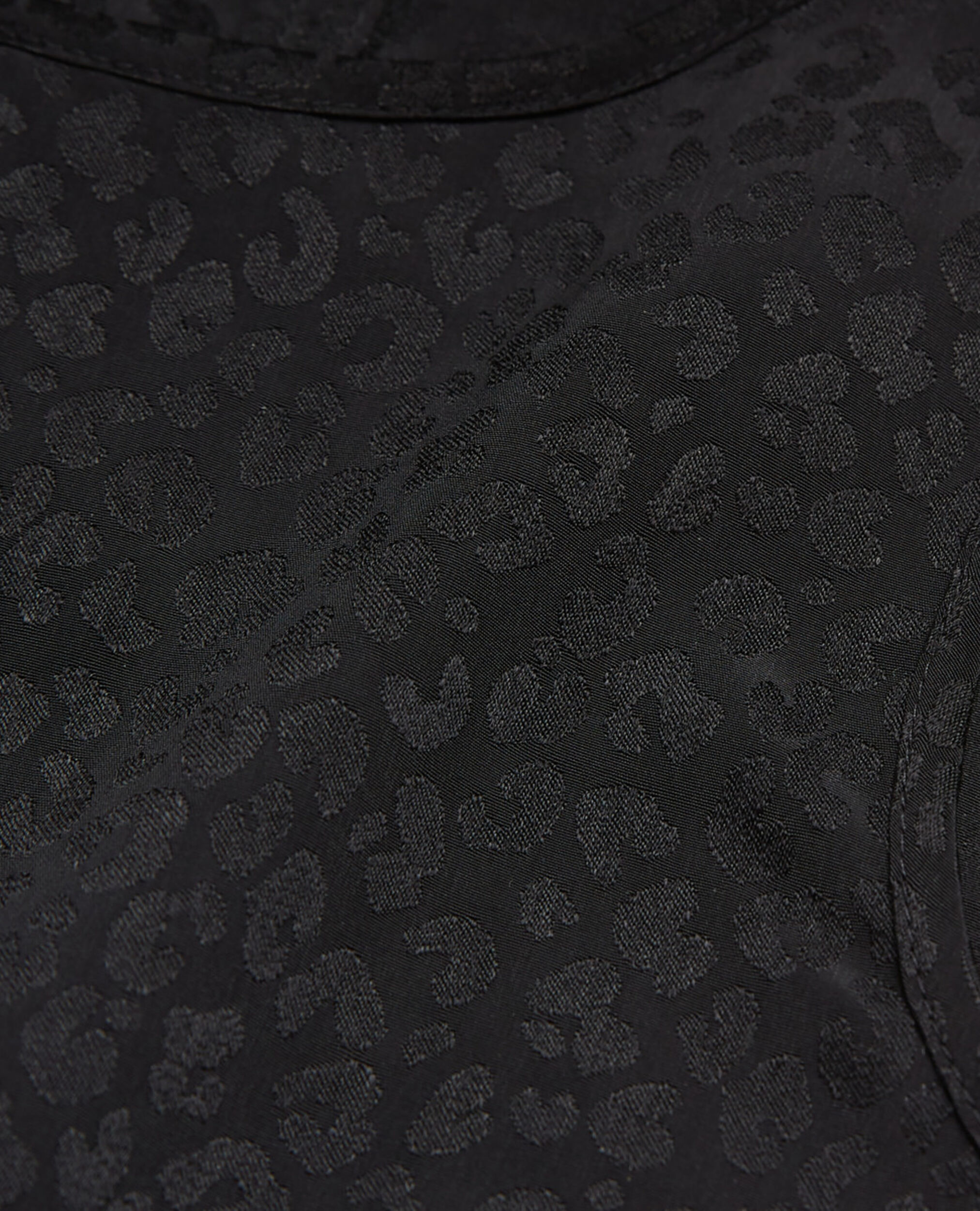 Black leopard print tank top, BLACK, hi-res image number null