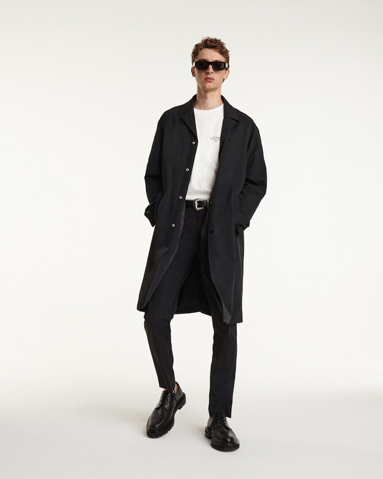 The Kooples HOMME BLACK pantalon costume technique noir ajusté
