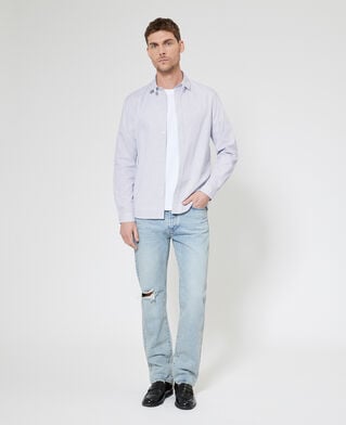 The Kooples MEN BABY BLUE light blue washed straight jeans