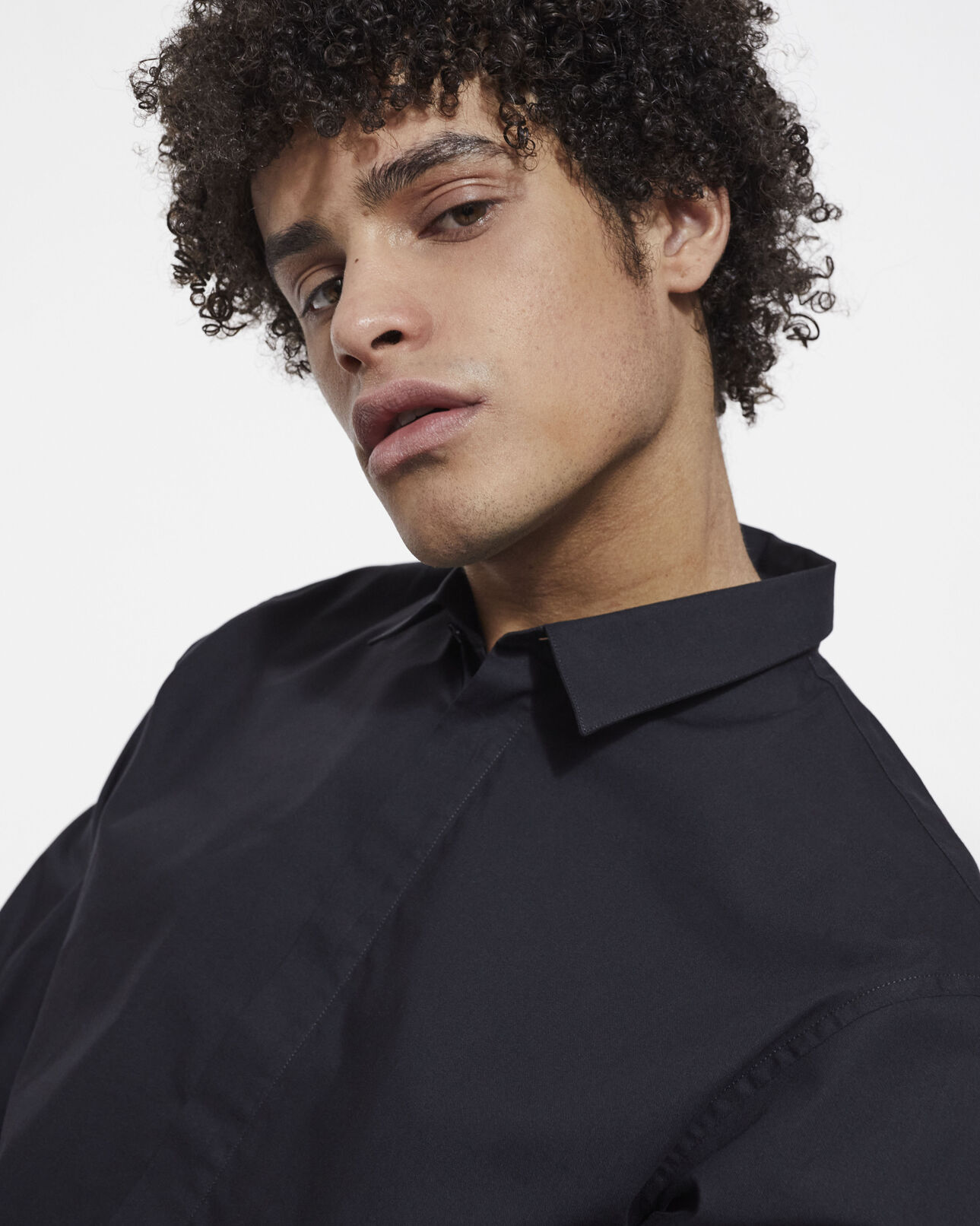 The Kooples H BLACK black shirt with classic collar