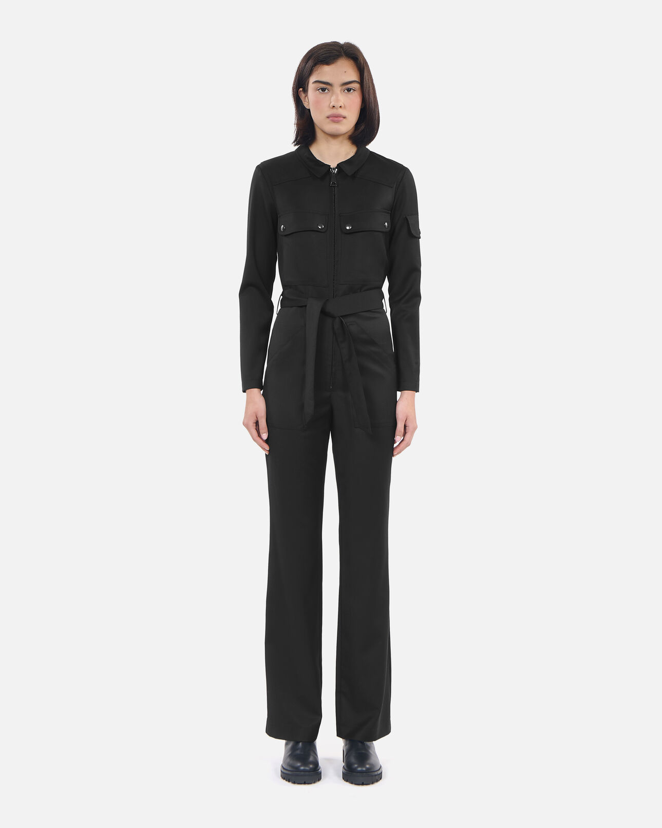 The Kooples WOMEN BLACK black wool the kooples x carolina ritzler jumpsuit