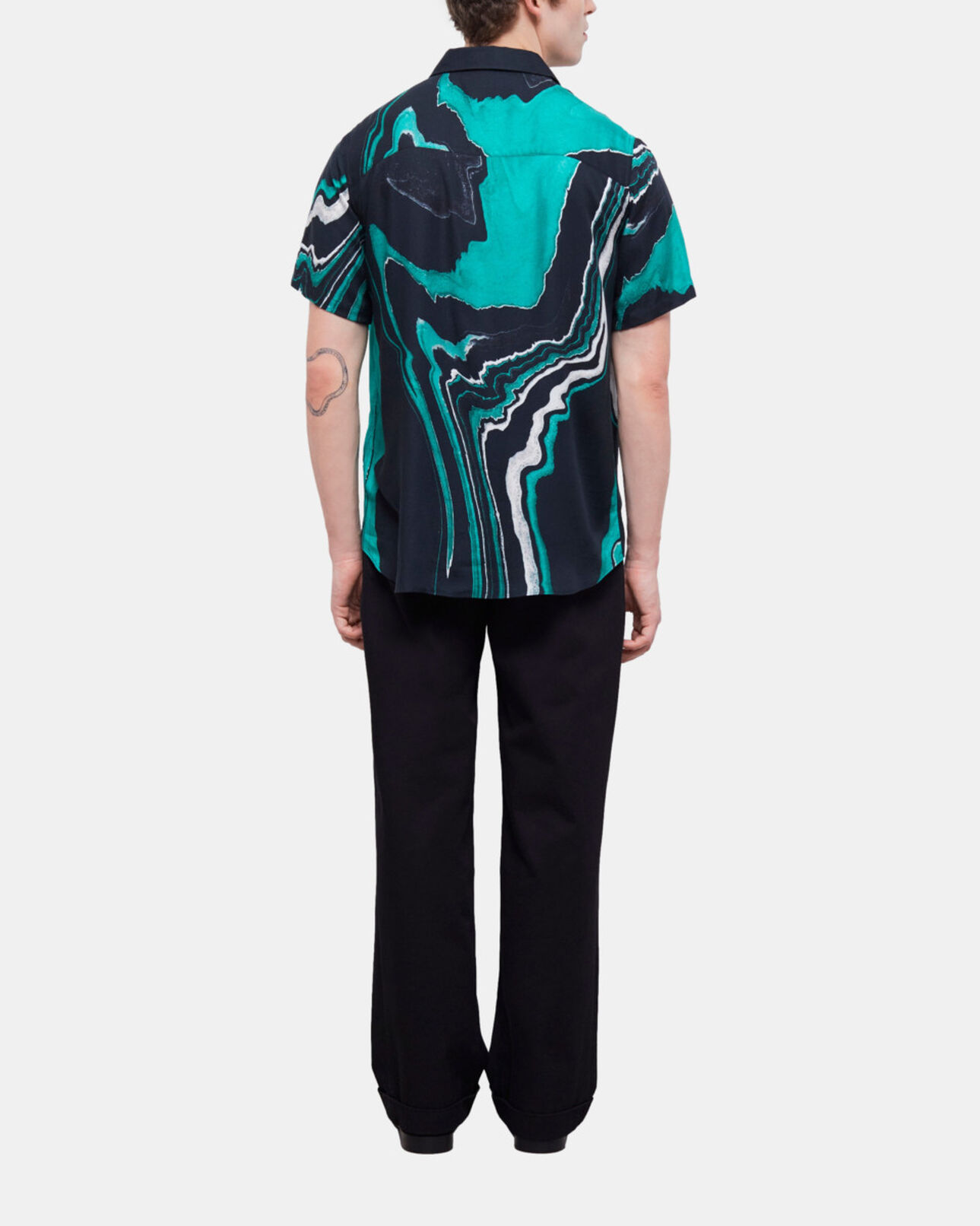 The Kooples HOMME BLACK / GREEN chemise imprimée