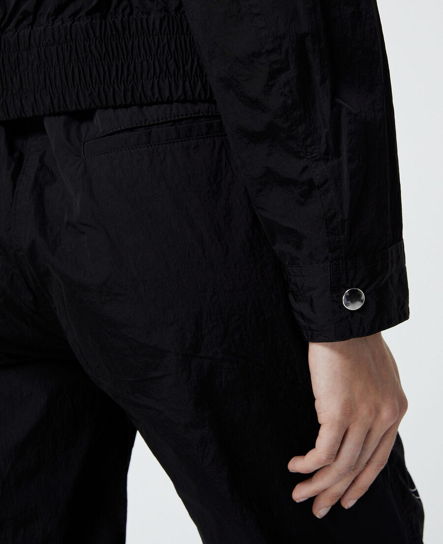 waterproof black jacket with flap pockets