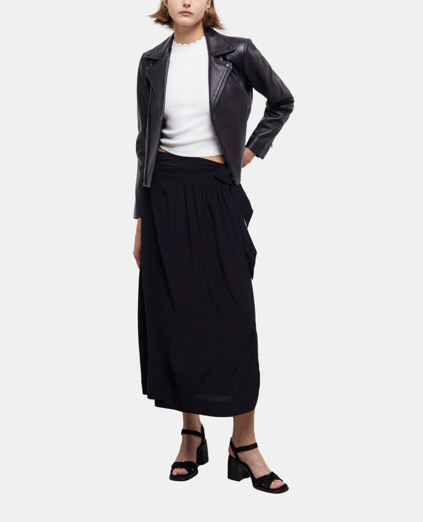 The Kooples WOMEN BLACK long black skirt