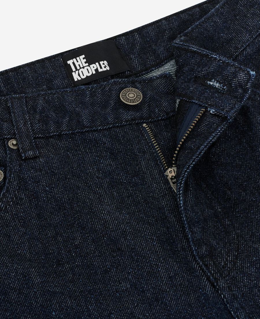 The Kooples WOMEN BLUE ELECTRIC blue raw wide-leg jeans