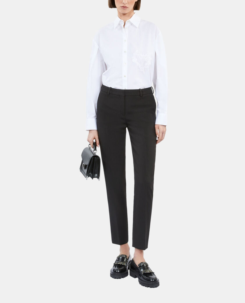 The Kooples FEMME WHITE chemise avec broderie skull heart blanche