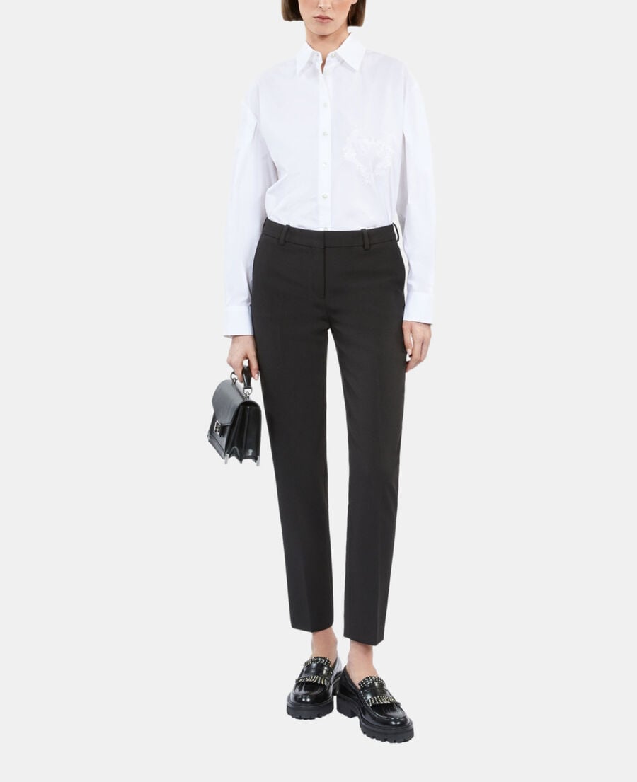 The Kooples WOMEN WHITE white shirt with skull heart embroidery