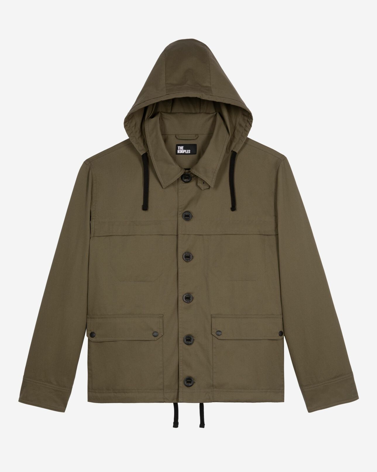 The Kooples H KAKI khaki short hooded parka