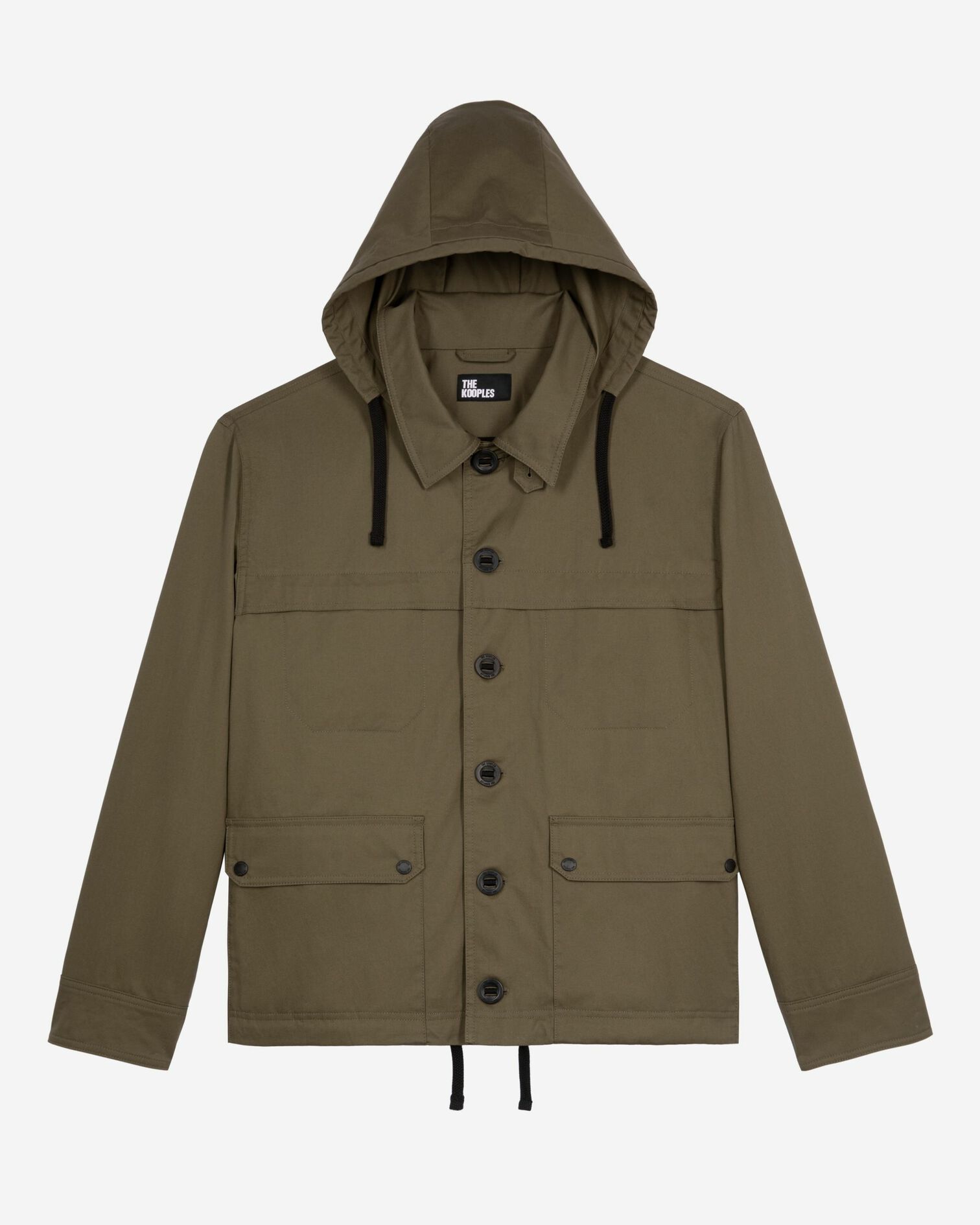 Khaki short hooded parka, KAKI, hi-res image number null