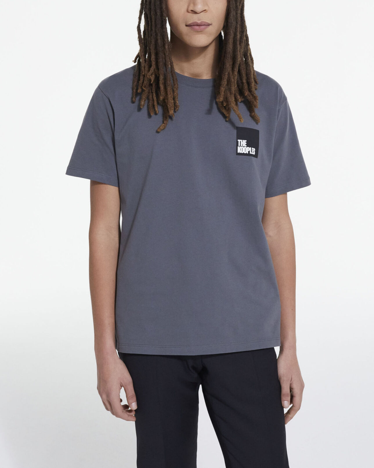 The Kooples MEN ANTHRACITE gray t-shirt