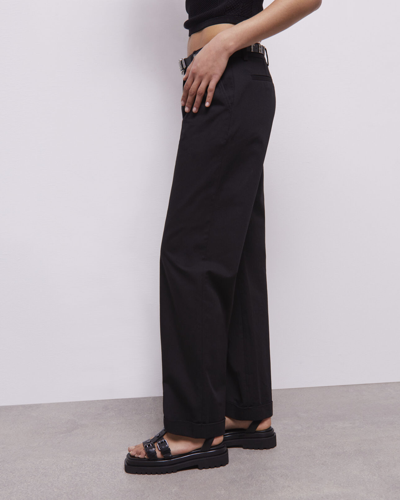 The Kooples FEMME BLACK sandales à boucles noires