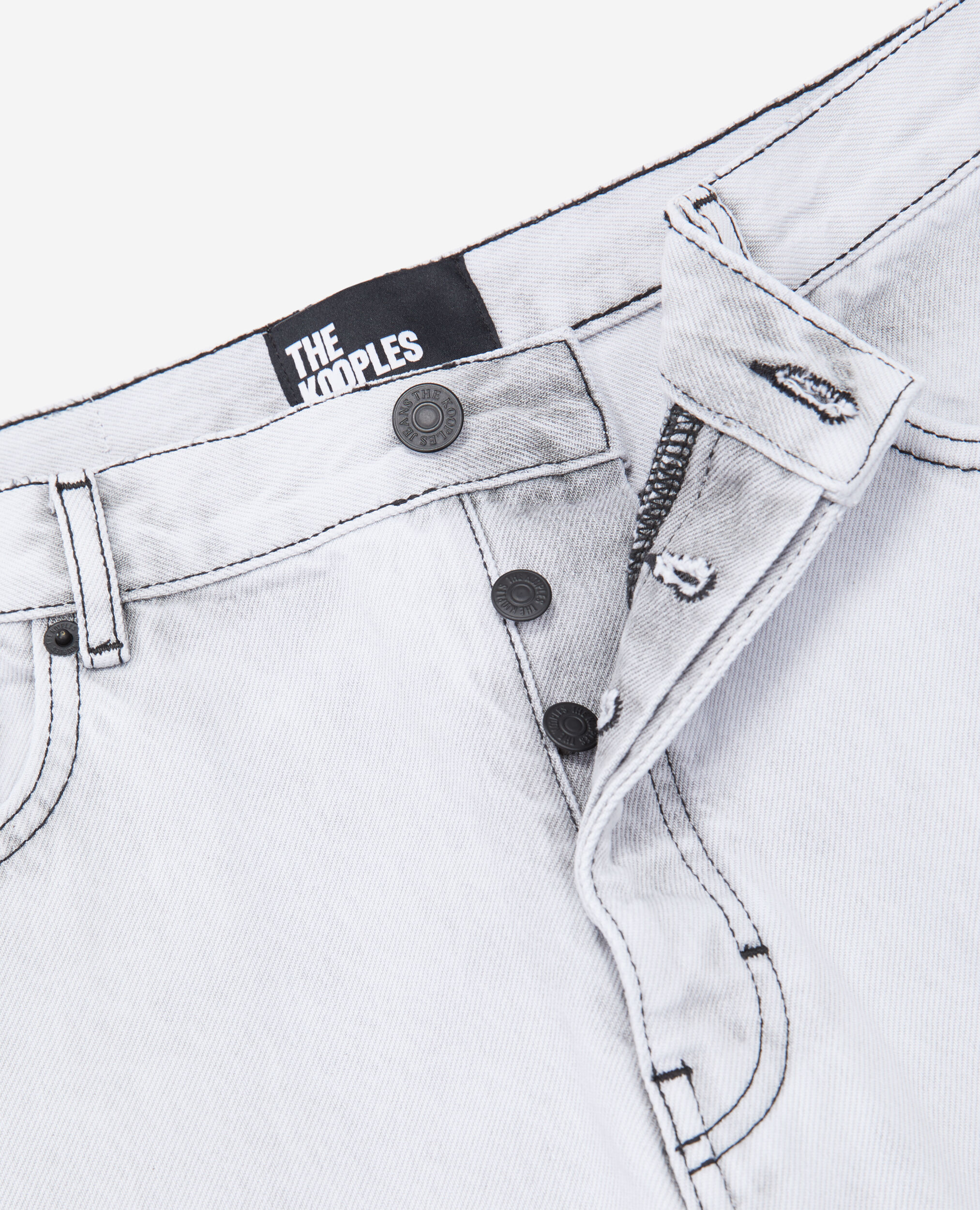 Weiße verwaschene Jeans mit geradem Bein, WHITE BLEACH, hi-res image number null