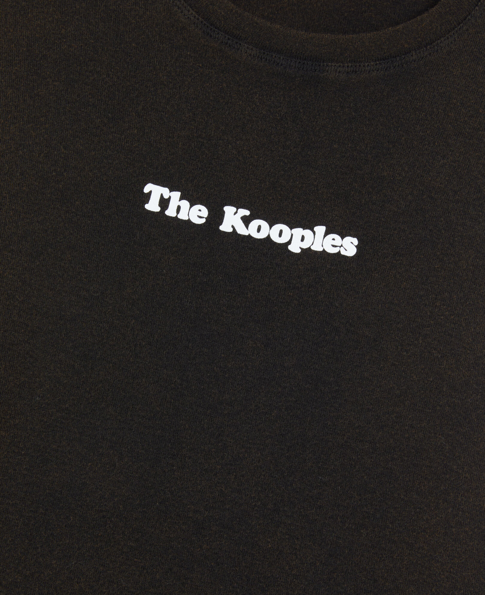 The Kooples WOMEN BROWN / BLACK dark brown logo t-shirt