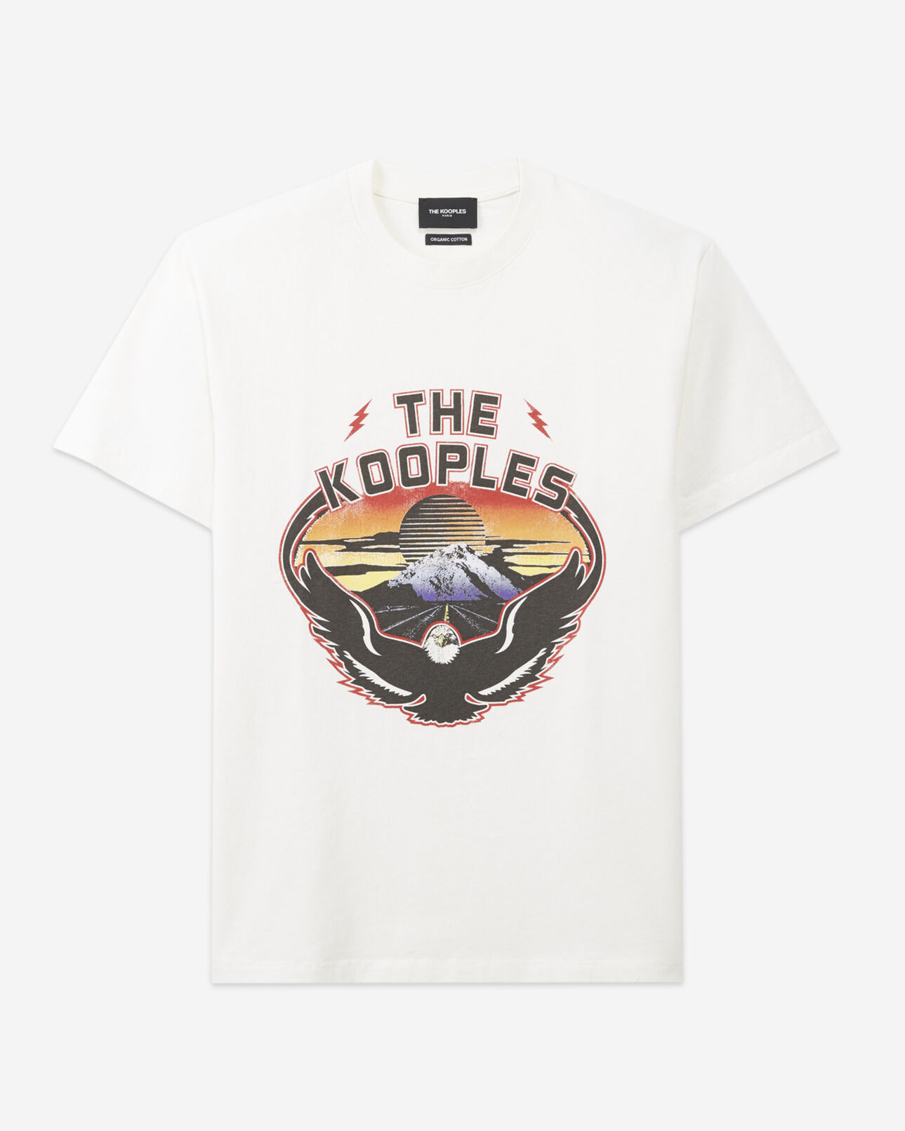 The Kooples HOMBRE ECRU camiseta blanco crudo algodón cuello redondo