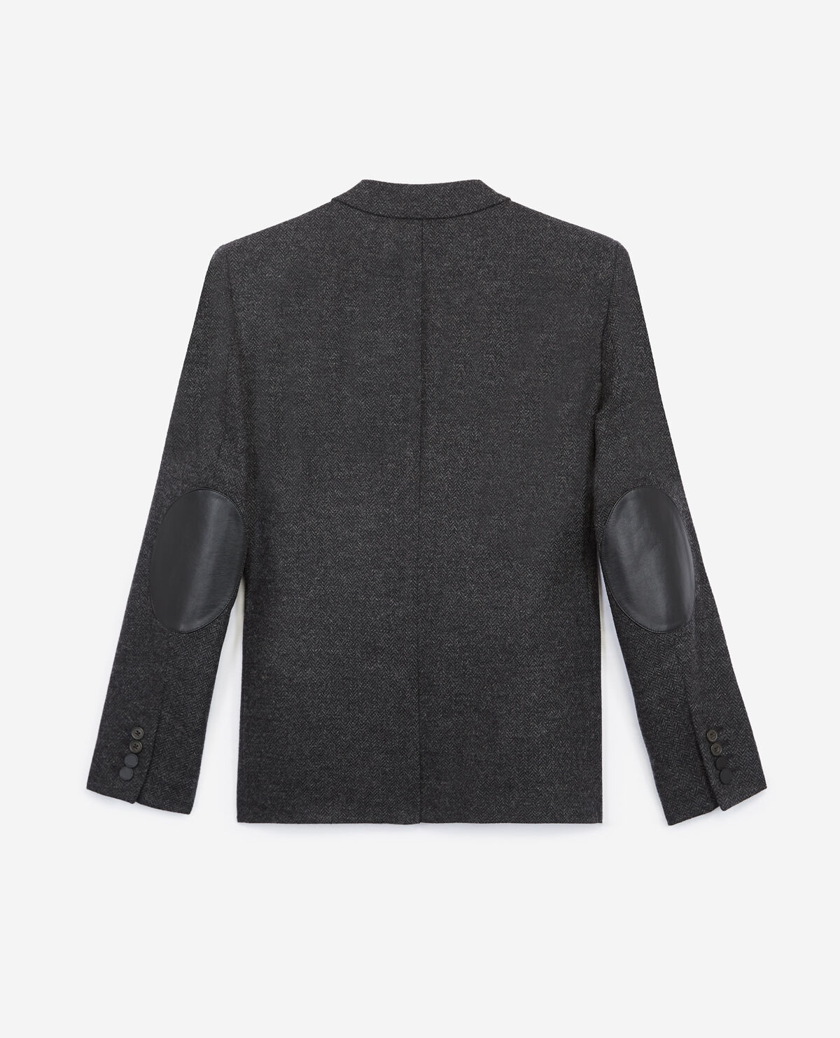Wool blazer with elbow patches online
