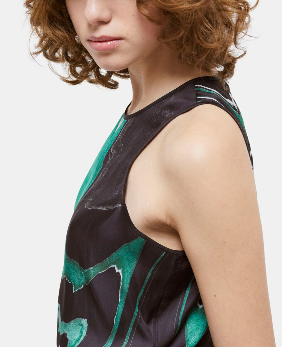 The Kooples F BLACK / GREEN printed top