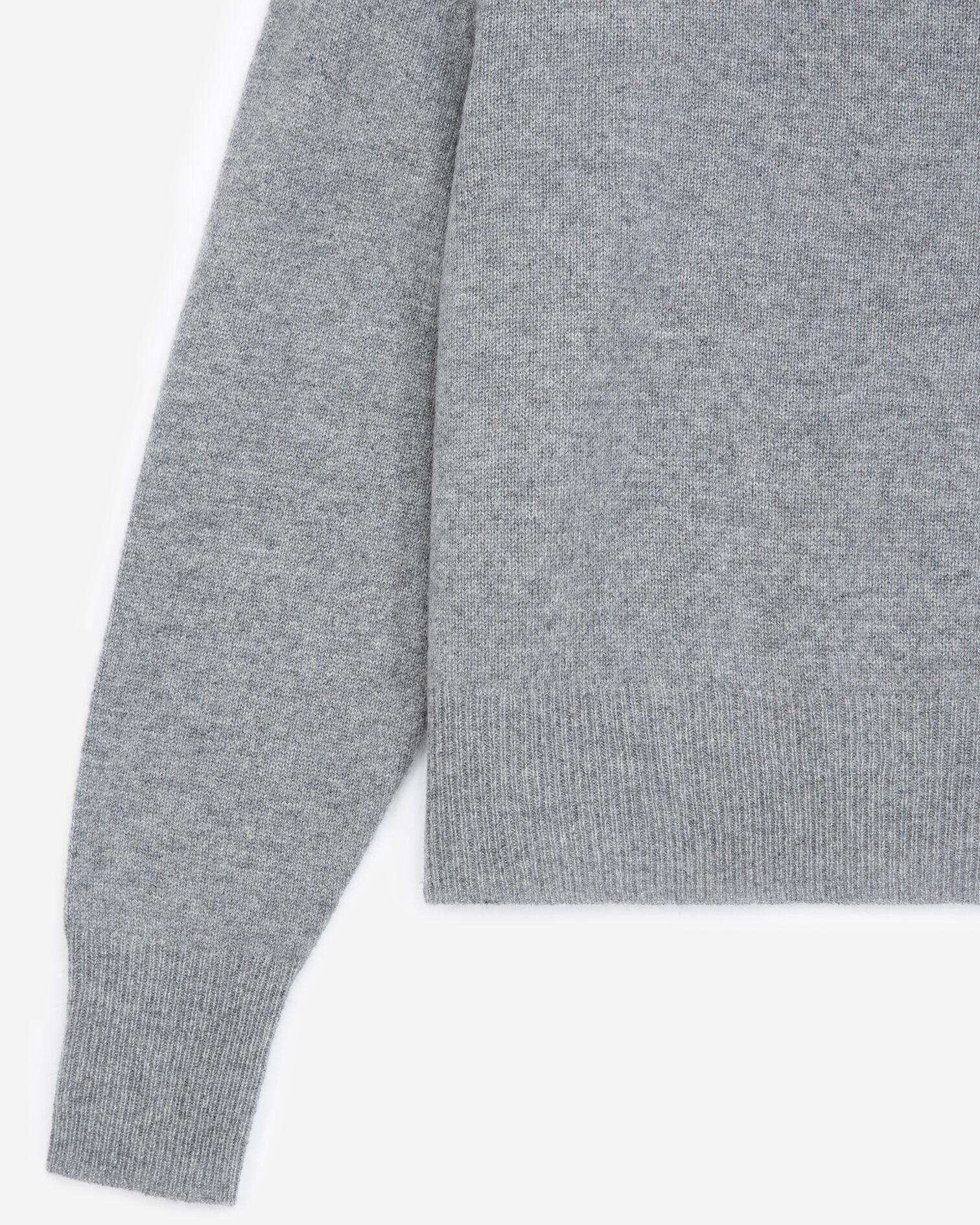 Pull gris col rond, GREY, hi-res image number null