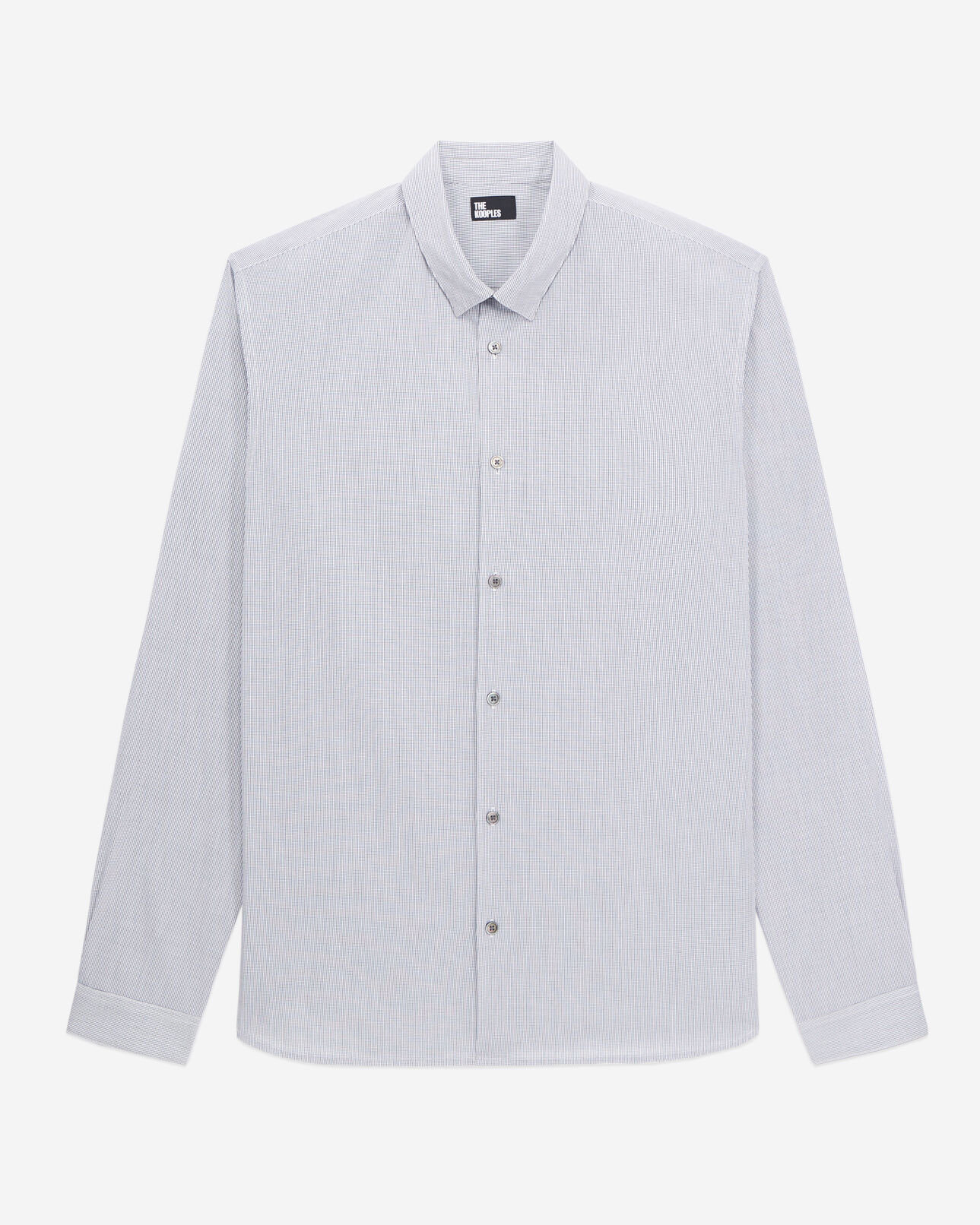 The Kooples HERREN BLACK WHITE hemd mit schwarz-weißem mikrokaro-motiv