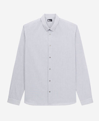 The Kooples H BLACK WHITE cotton shirt with black and white micro checks