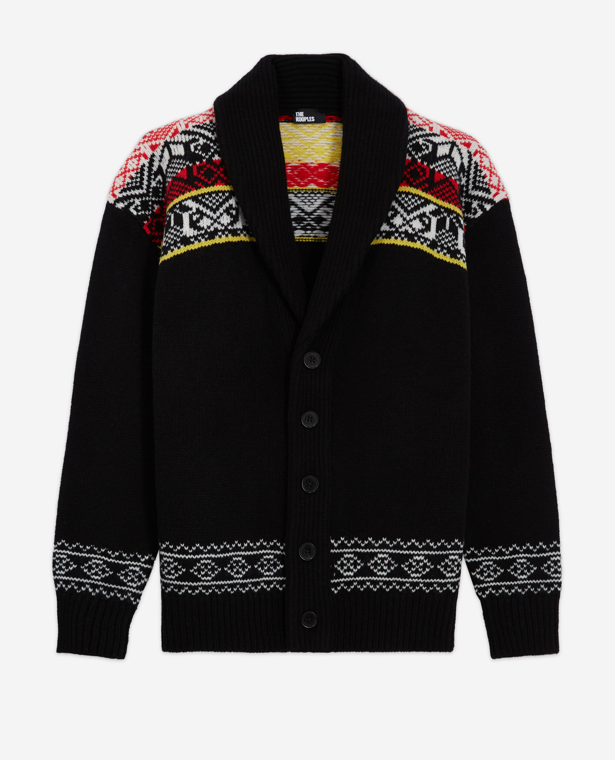 Patterned wool cardigan