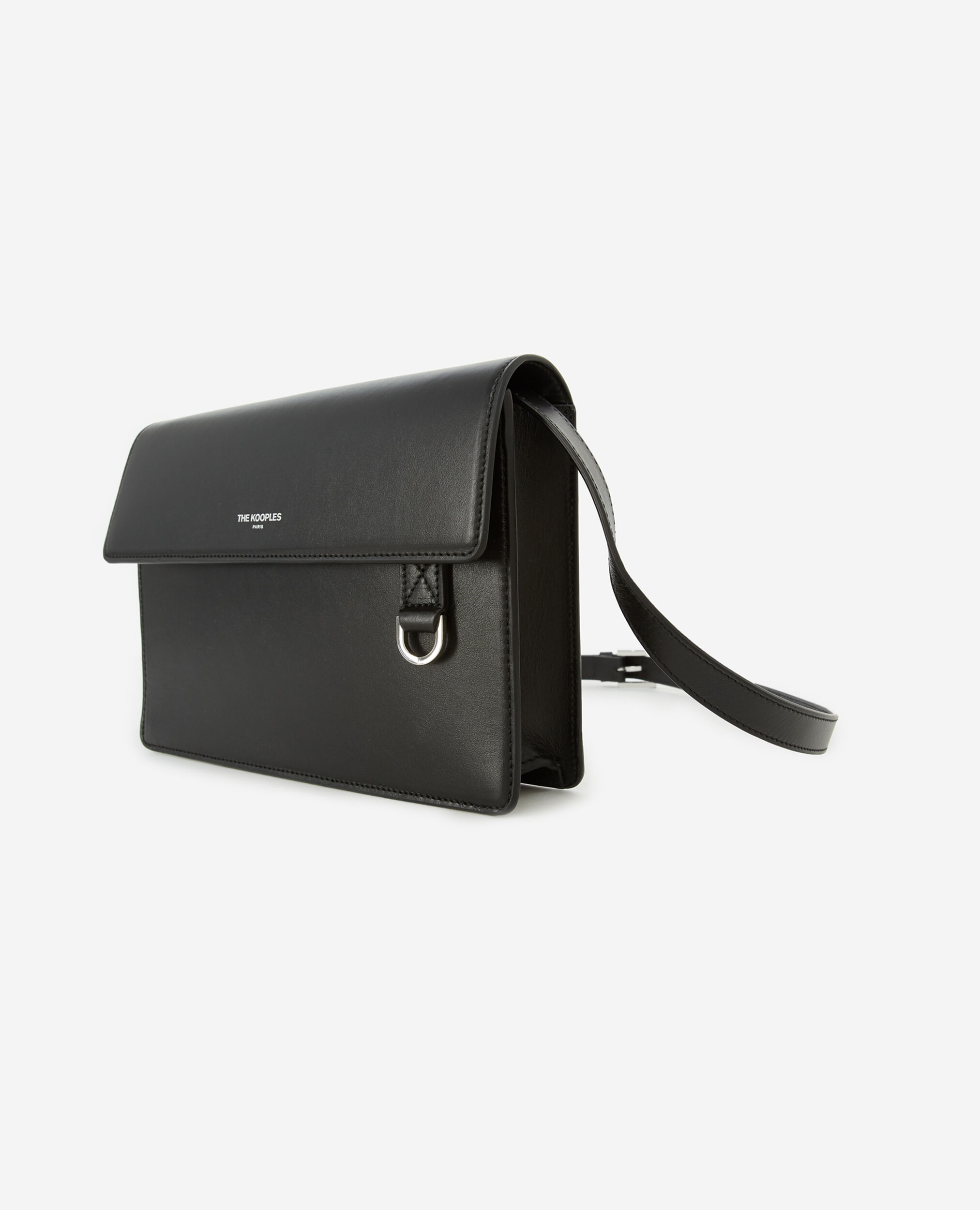 Black leather shoulder bag | The Kooples