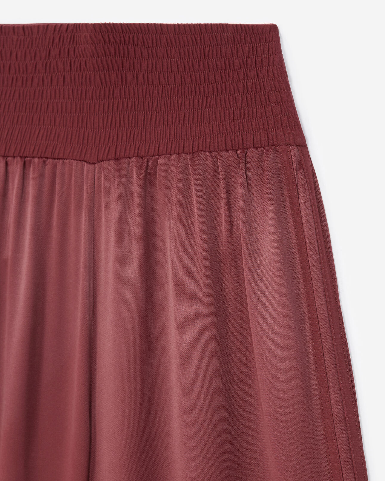 The Kooples WOMEN BURGUNDY burgundy pants in flowing fabric w/elastic