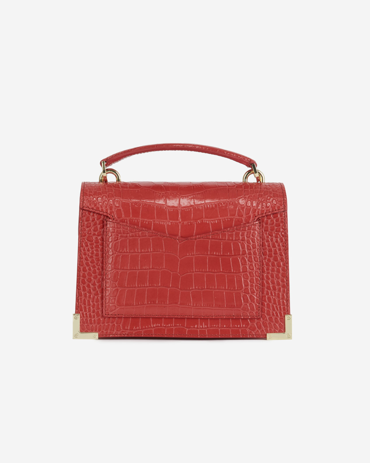 The Kooples WOMEN RED small red croco-effect emily bag
