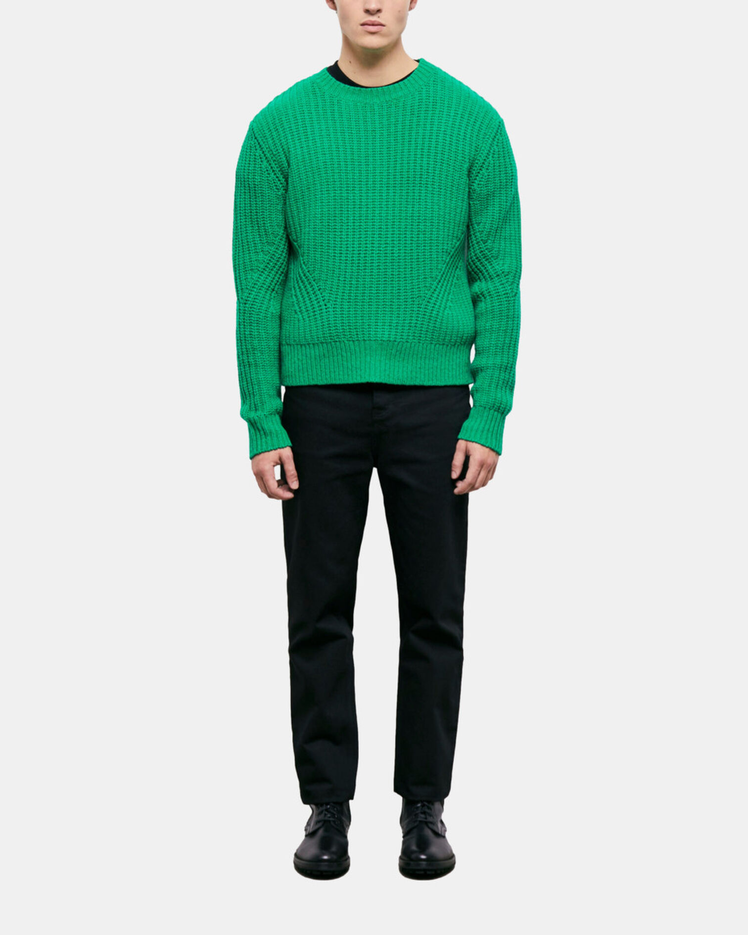 Green knit sweater, GREEN, hi-res image number null