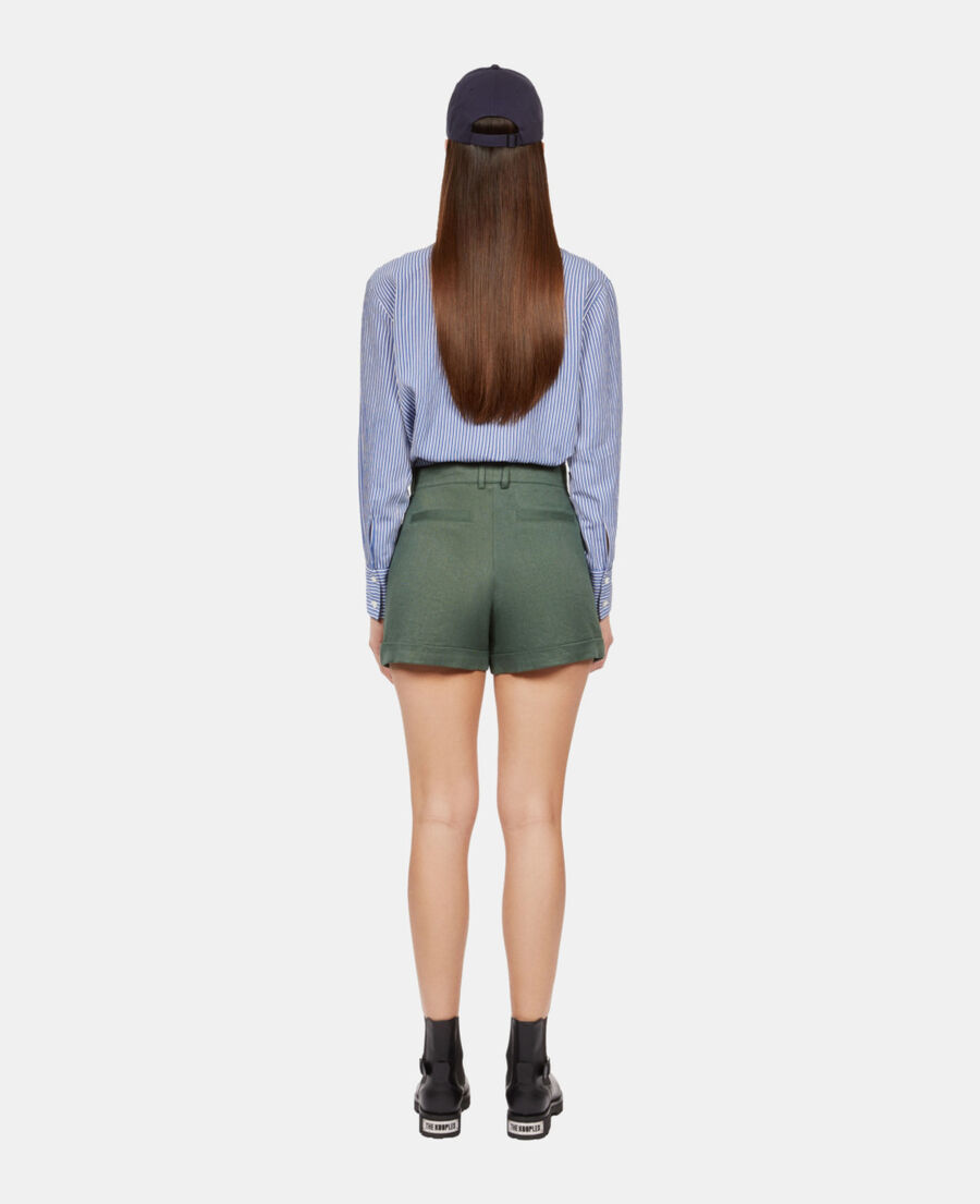 The Kooples F WOOD KAKI khaki suit shorts