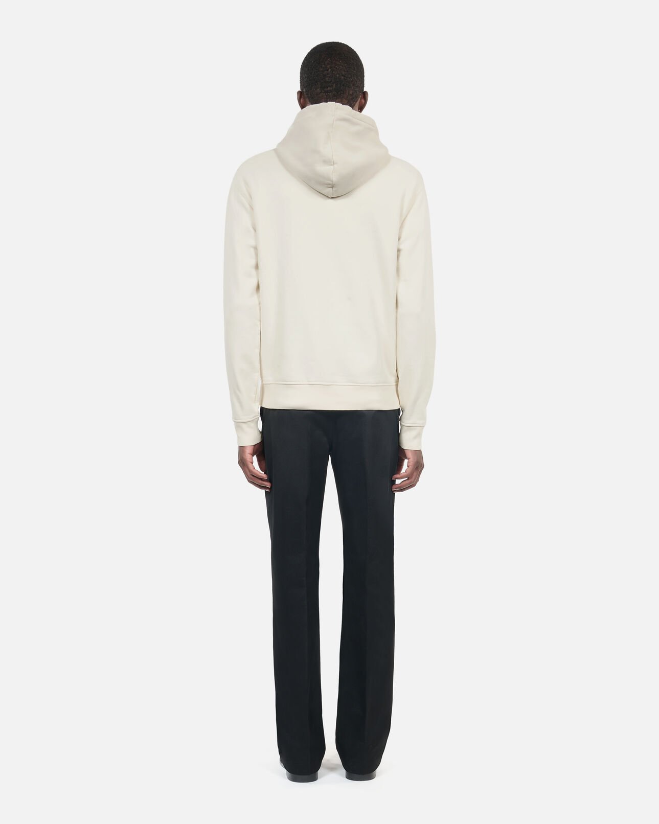 The Kooples HOMME OFF WHITE sweatshirt à capuche logo écru