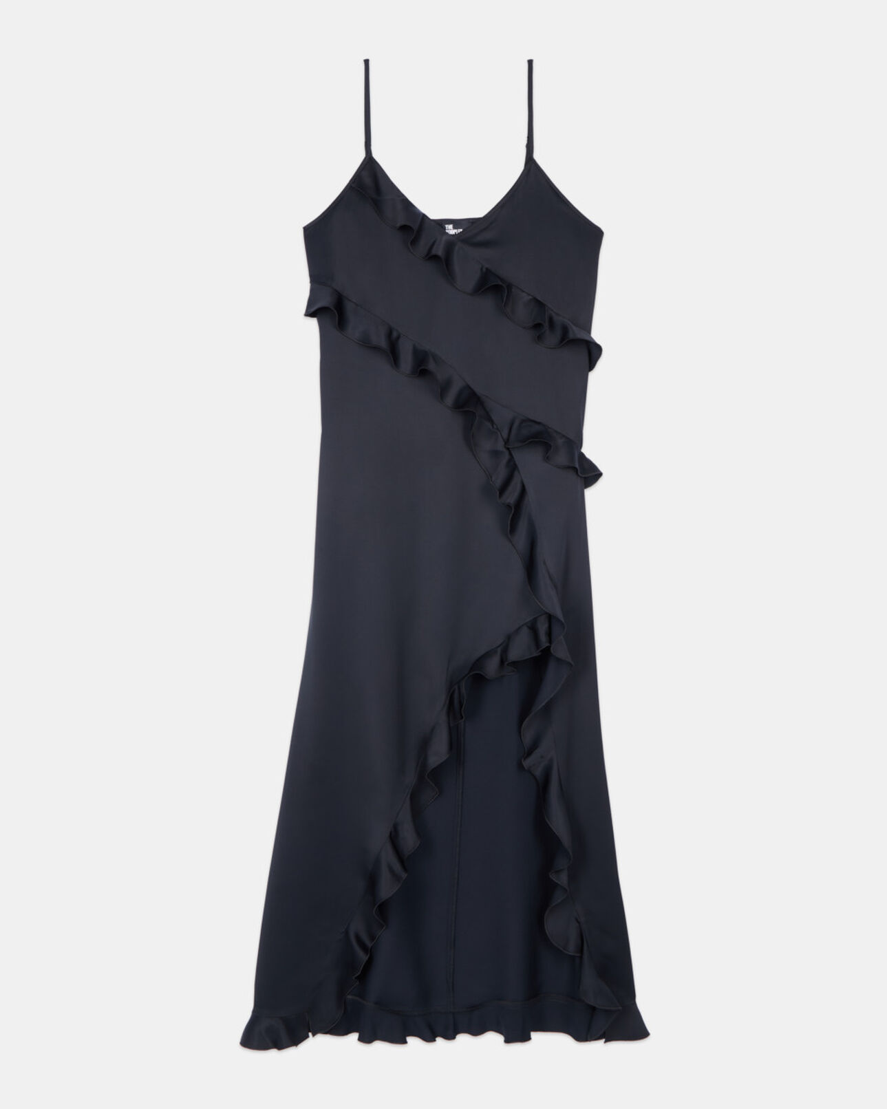 The Kooples FEMME BLACK robe nuisette longue noire