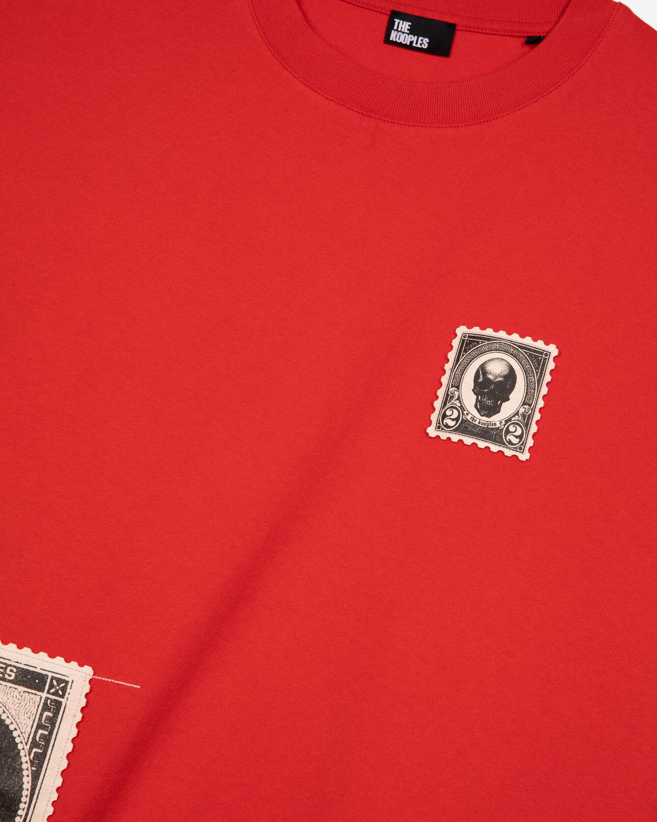 The Kooples HOMME RED t-shirt avec patchs rouge