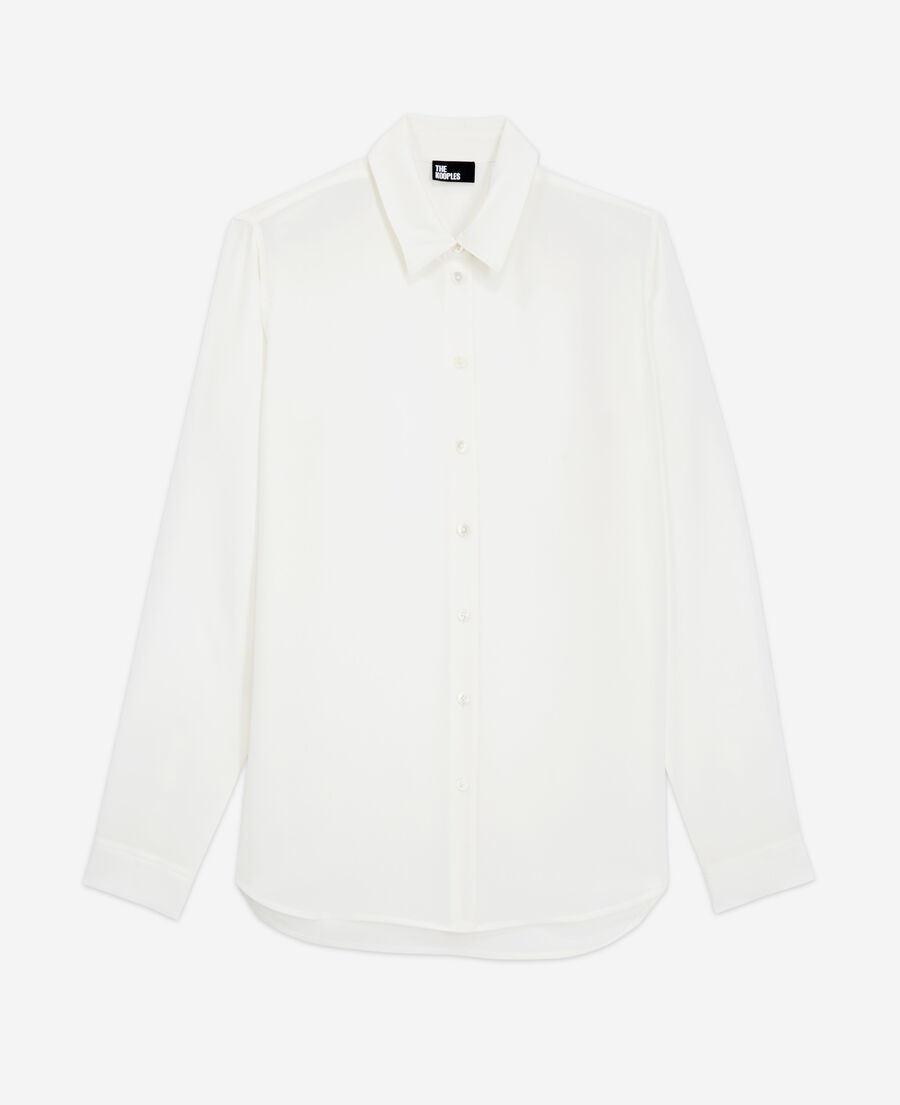 white silk shirt