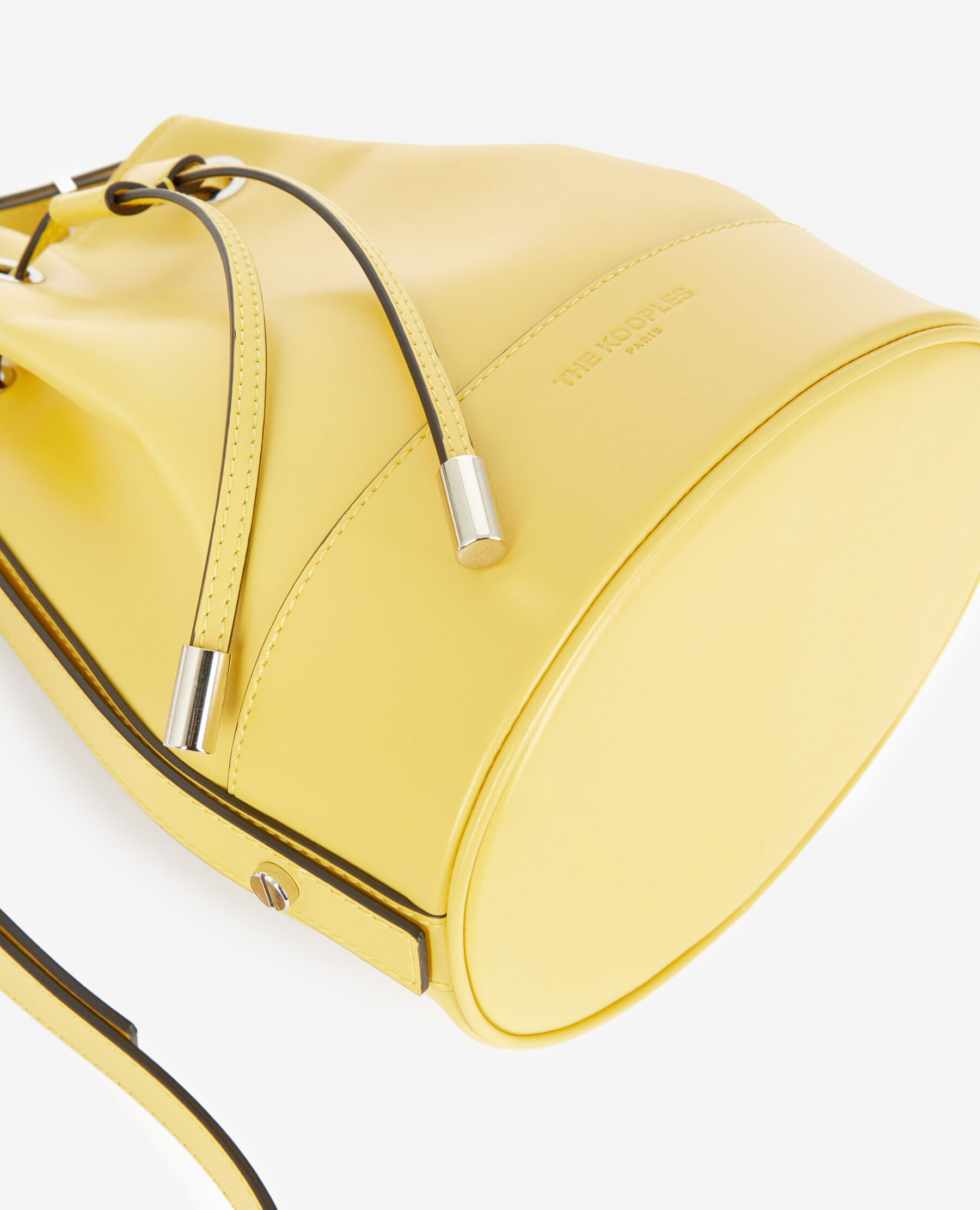 Medium Tina bag in smooth yellow leather The Kooples