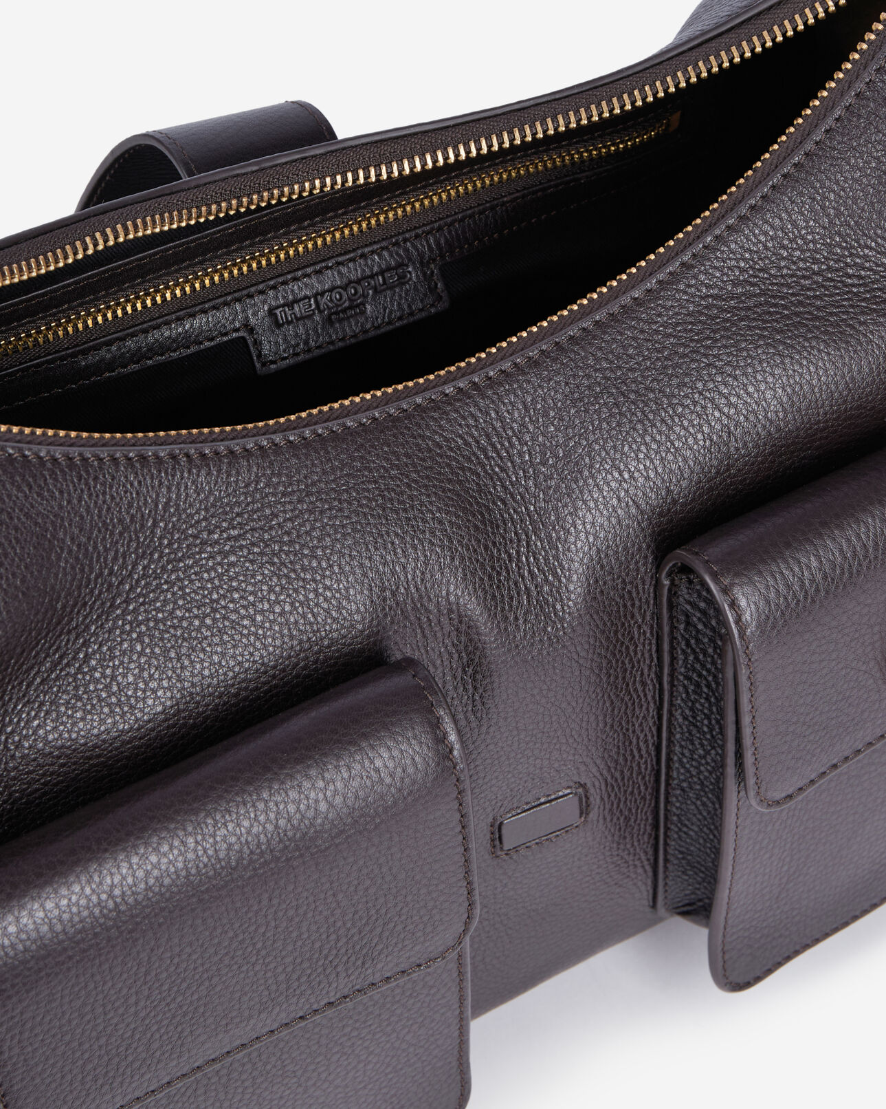 The Kooples FEMME BROWN sac amelia xl en cuir marron