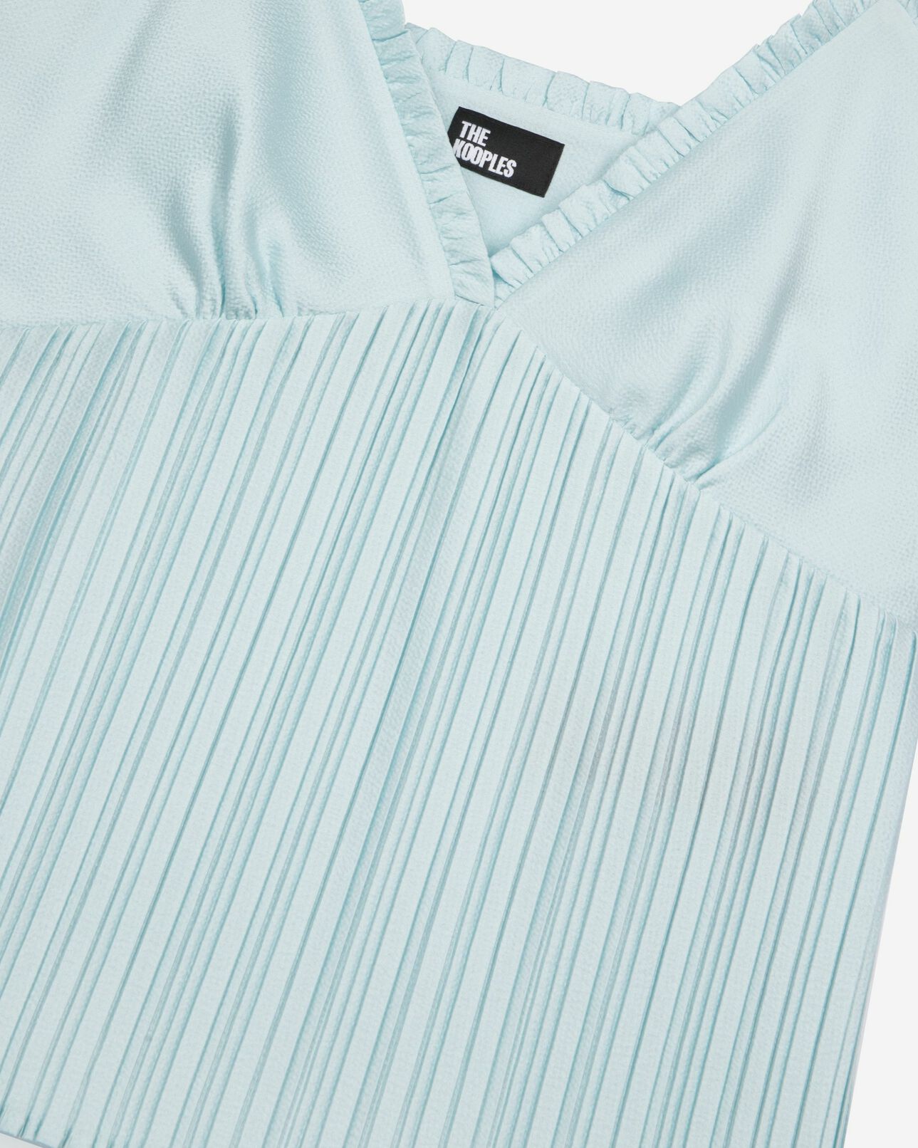 The Kooples DAMEN BABY BLUE blaues plissee-camisole