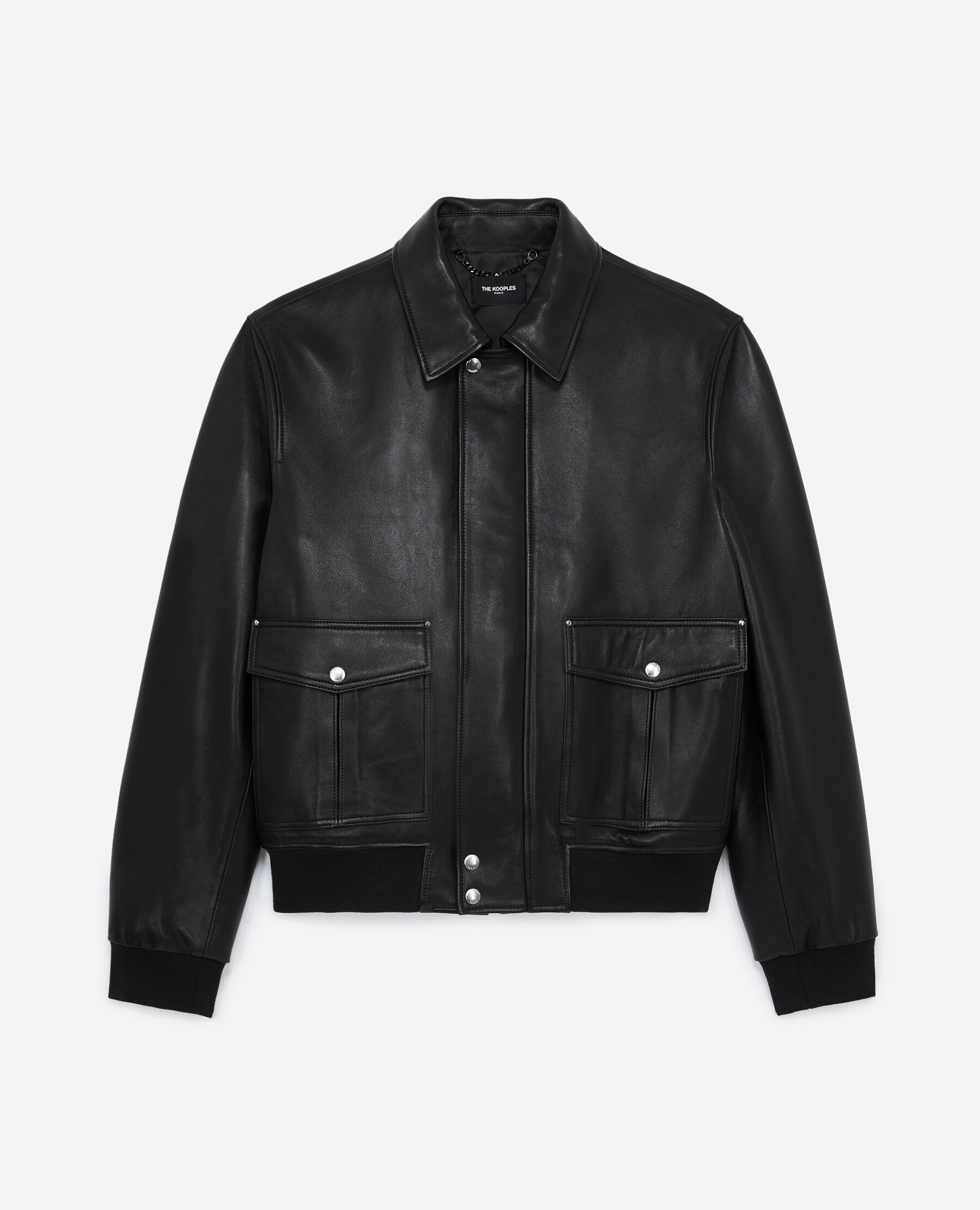 Blouson cuir aviateur a col