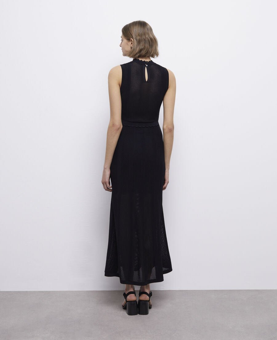 short black dress with broderie anglaise