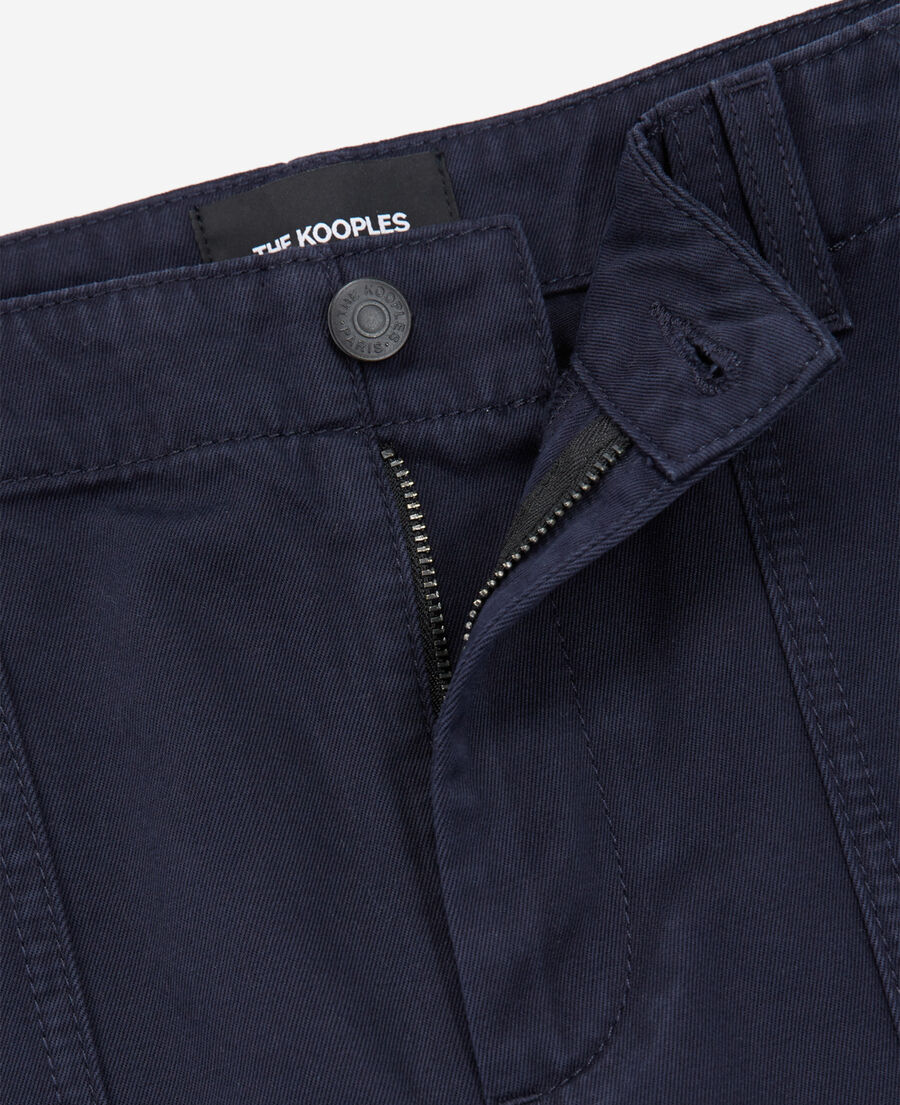 short marine coton long quatre poches