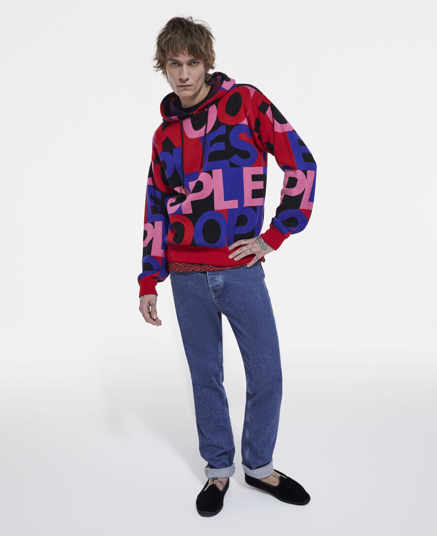 sweatshirt with multicolored logo