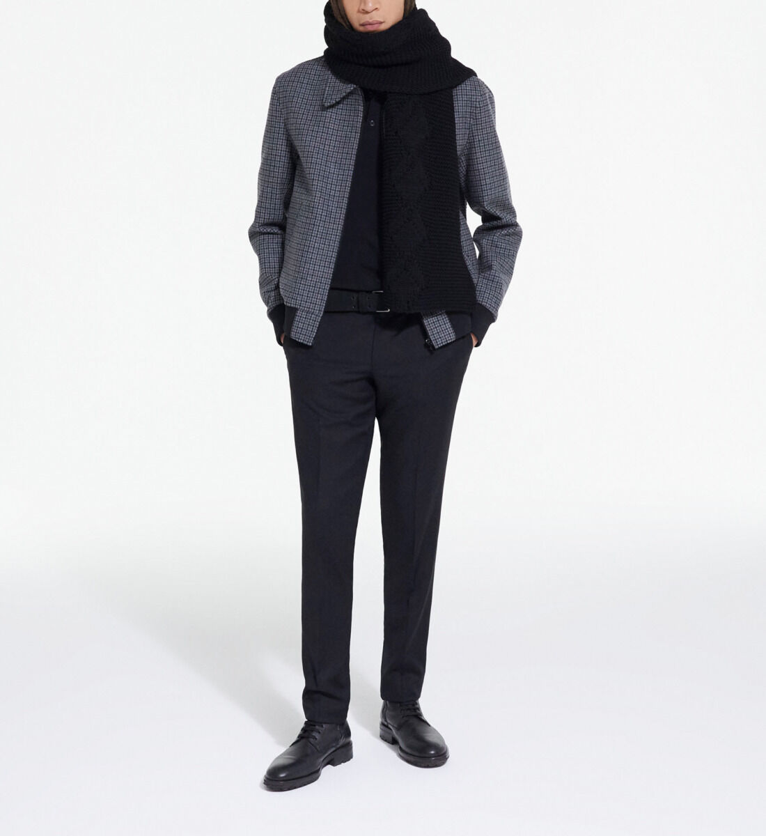 Check wool jacket with pockets The Kooples