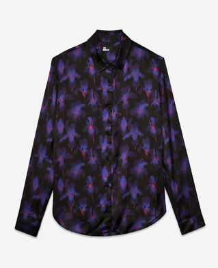 The Kooples WOMEN BLACK /LIGHT PINK / BLUE chemise imprim&eacute;e