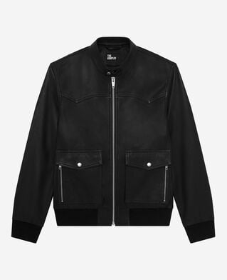 The Kooples HERREN BLACK schwarze lederjacke