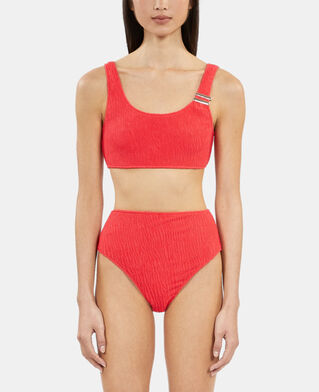 The Kooples FEMME RED bas de maillot de bain the kooples x luz taille haute rouge